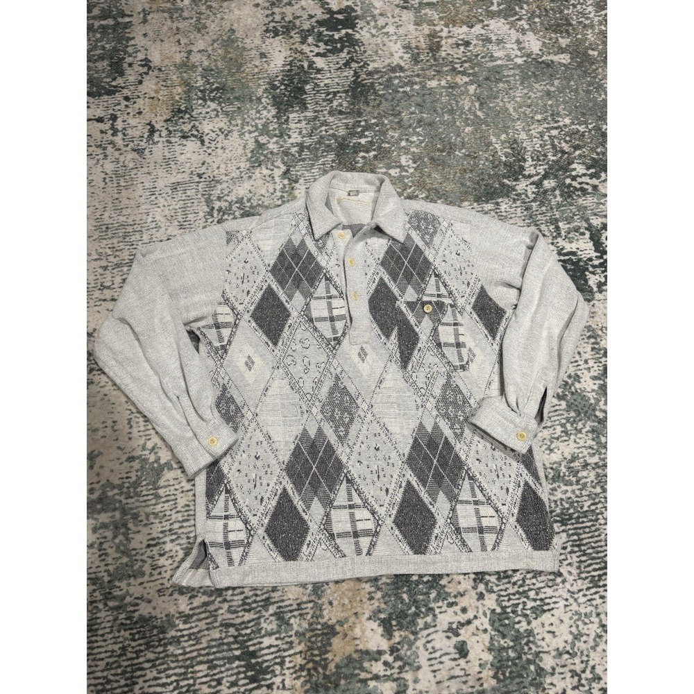 Vintage Haupt 1/4 Button Sweater/shirr‎